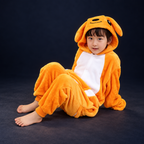 solis critter onesie kids kangaroo — Kangaroo worn by a child on a dark navy studio background