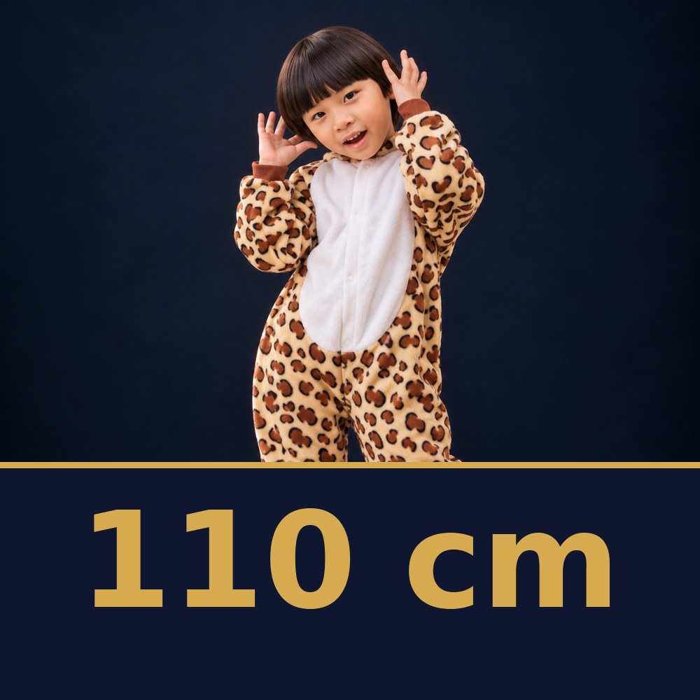 Solis Critter Onesie Kids Leopard Bear — size 110 cm