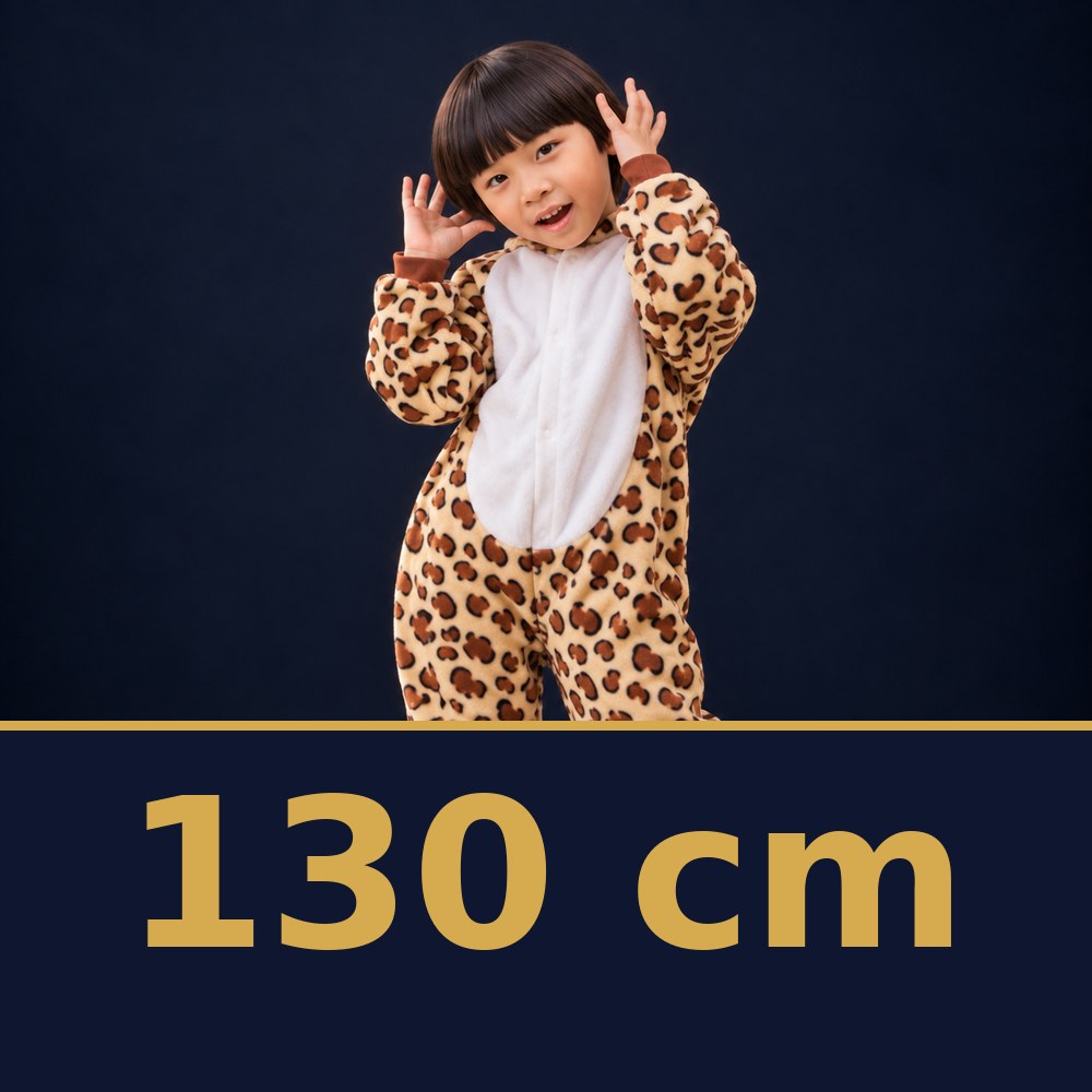 Solis Critter Onesie Kids Leopard Bear — size 130 cm