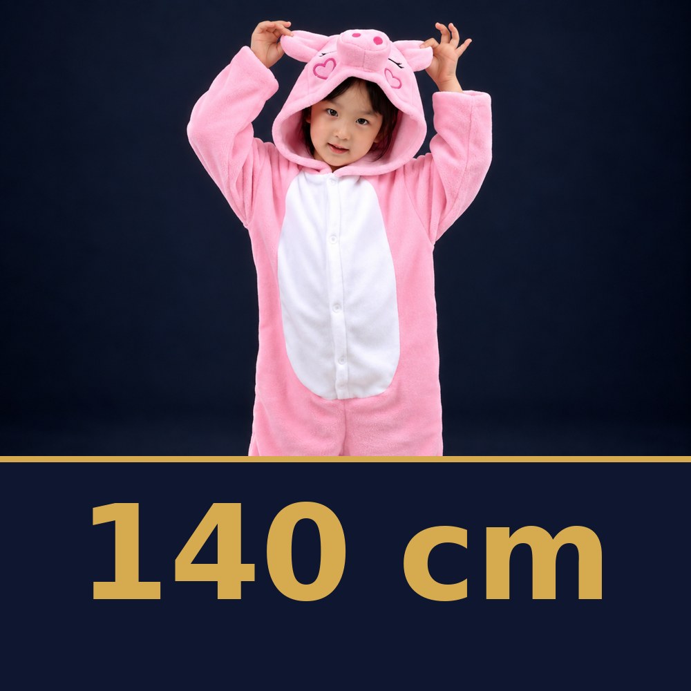 Solis Critter Onesie Kids Pink Pig — size 140 cm