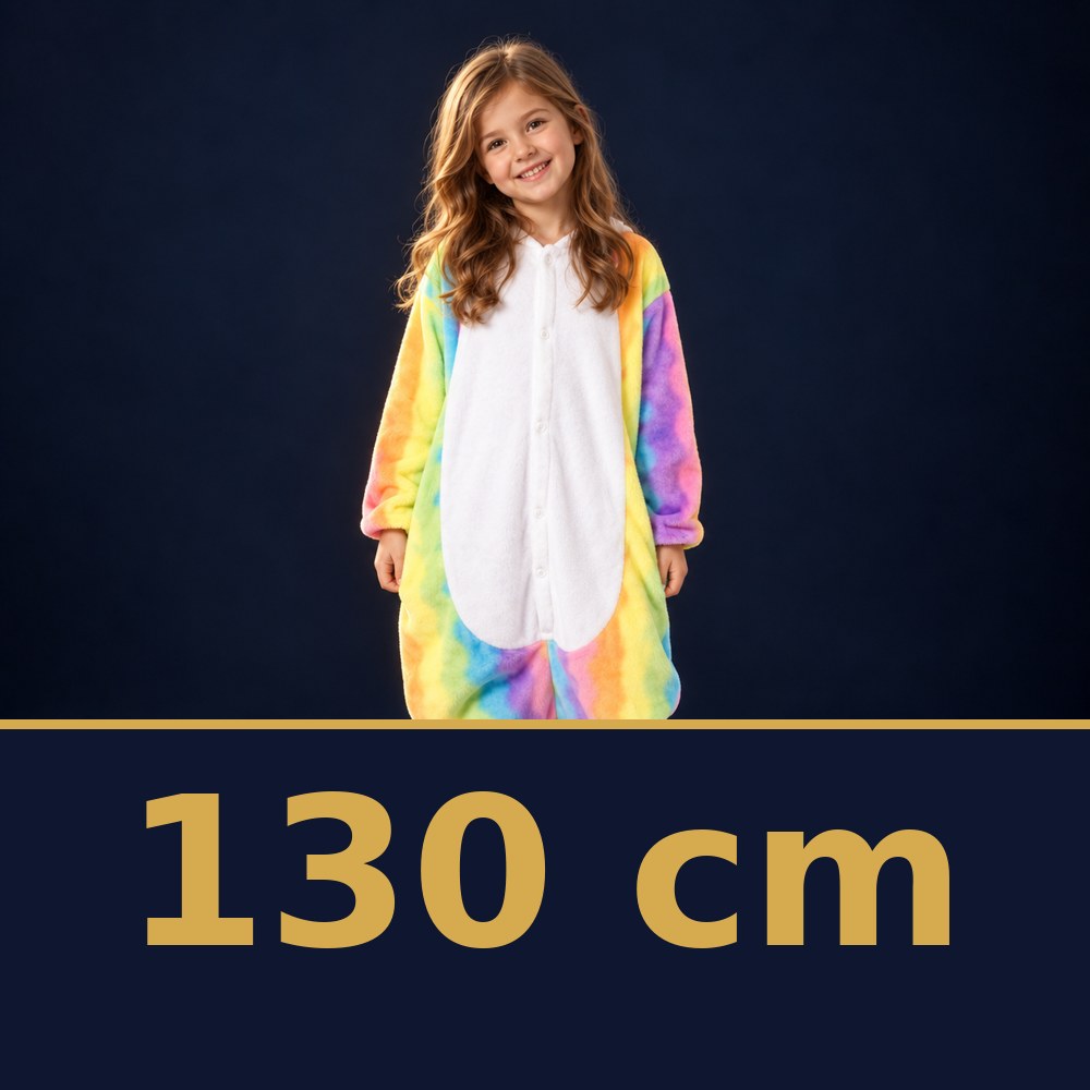 Solis Critter Onesie Kids Rainbow Unicorn — size 130 cm