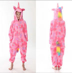 Solis Critter Onesie Kids — Sleepy Unicorn: hooded flannel animal jumpsuit on a child