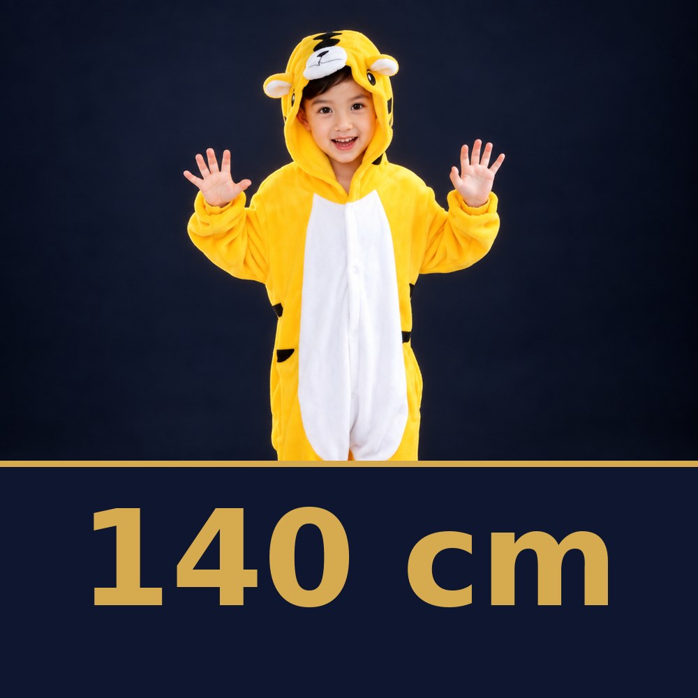 Solis Critter Onesie Kids Yellow Tiger — size 140 cm