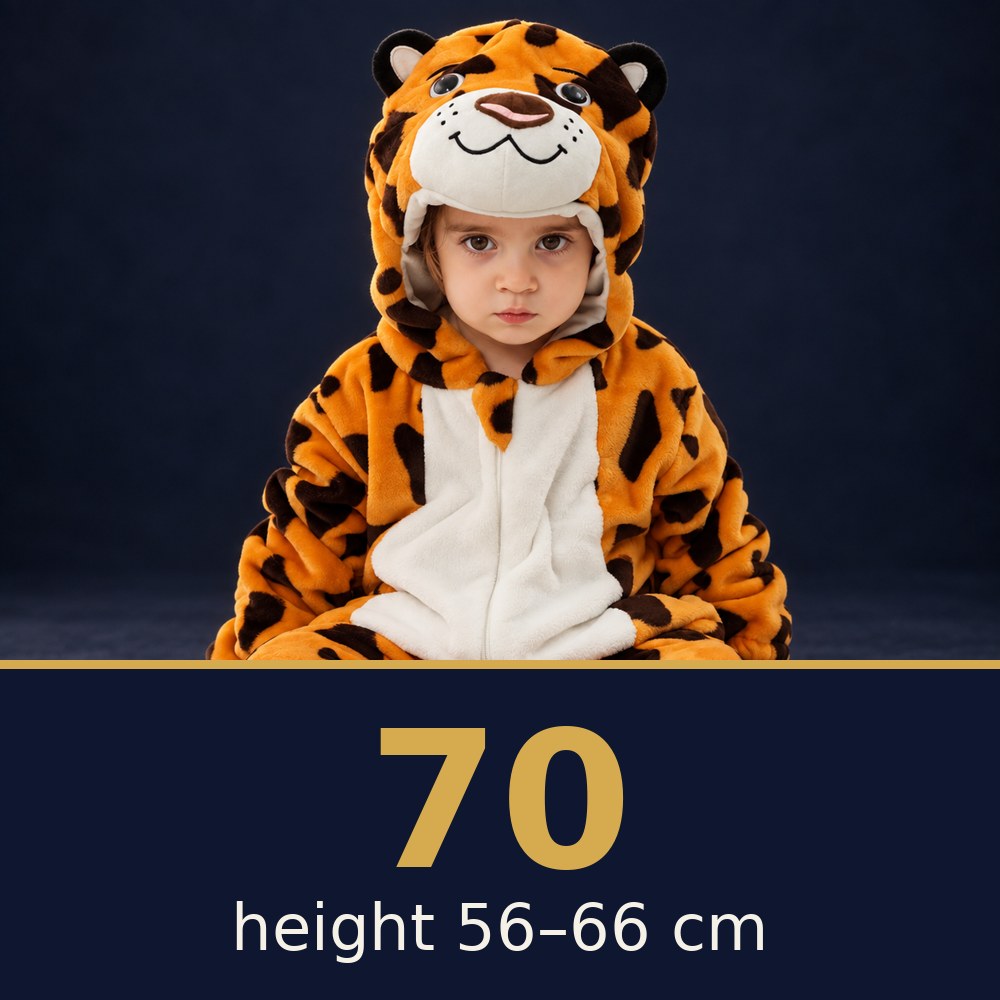 Solis Critter Onesie Leopard — size 70 · height 56–66 cm