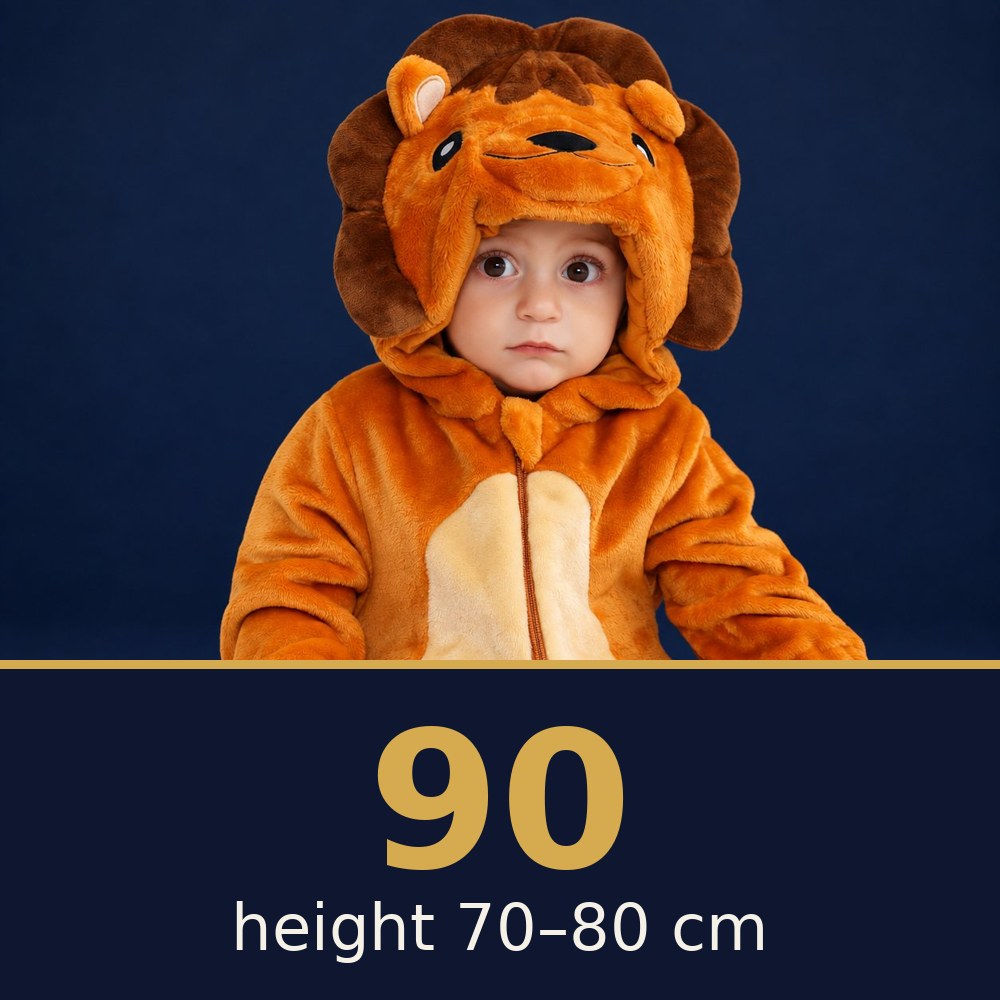 Solis Critter Onesie Lion — size 90 · height 70–80 cm