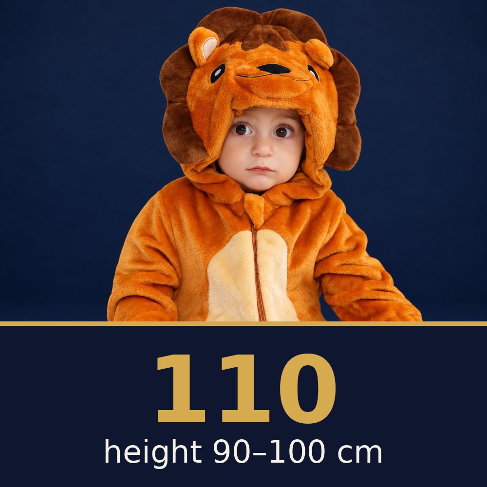 Solis Critter Onesie Lion — size 110 · height 90–100 cm