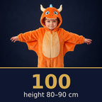 Solis Critter Onesie Orange Dragon — size 100 · height 80–90 cm