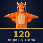 Solis Critter Onesie Orange Dragon — size 120 · height 100–110 cm