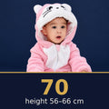 Solis Critter Onesie Pink And White Cat — size 70 · height 56–66 cm