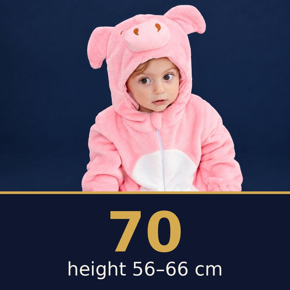 Solis Critter Onesie Pink Pig — size 70 · height 56–66 cm
