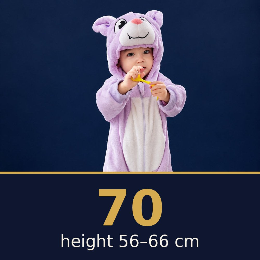 Solis Critter Onesie Purple Bat — size 70 · height 56–66 cm