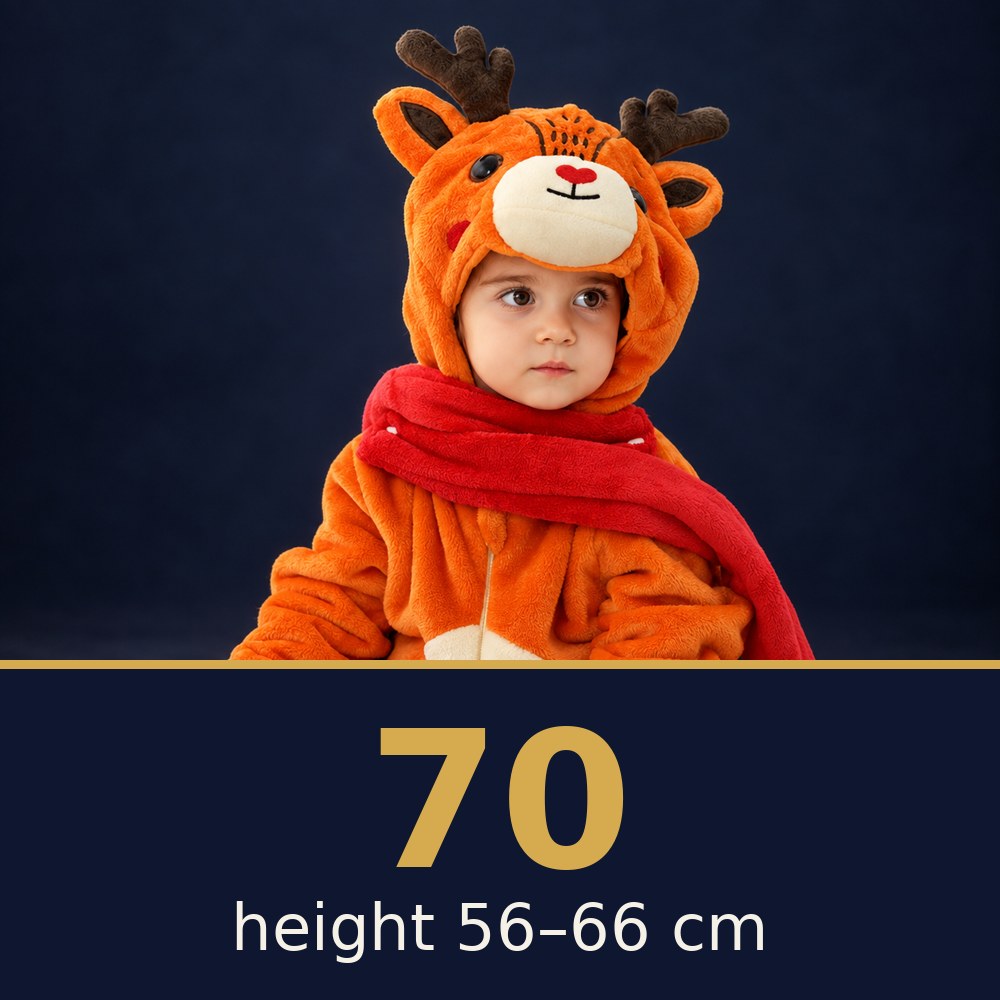 Solis Critter Onesie Reindeer — size 70 · height 56–66 cm