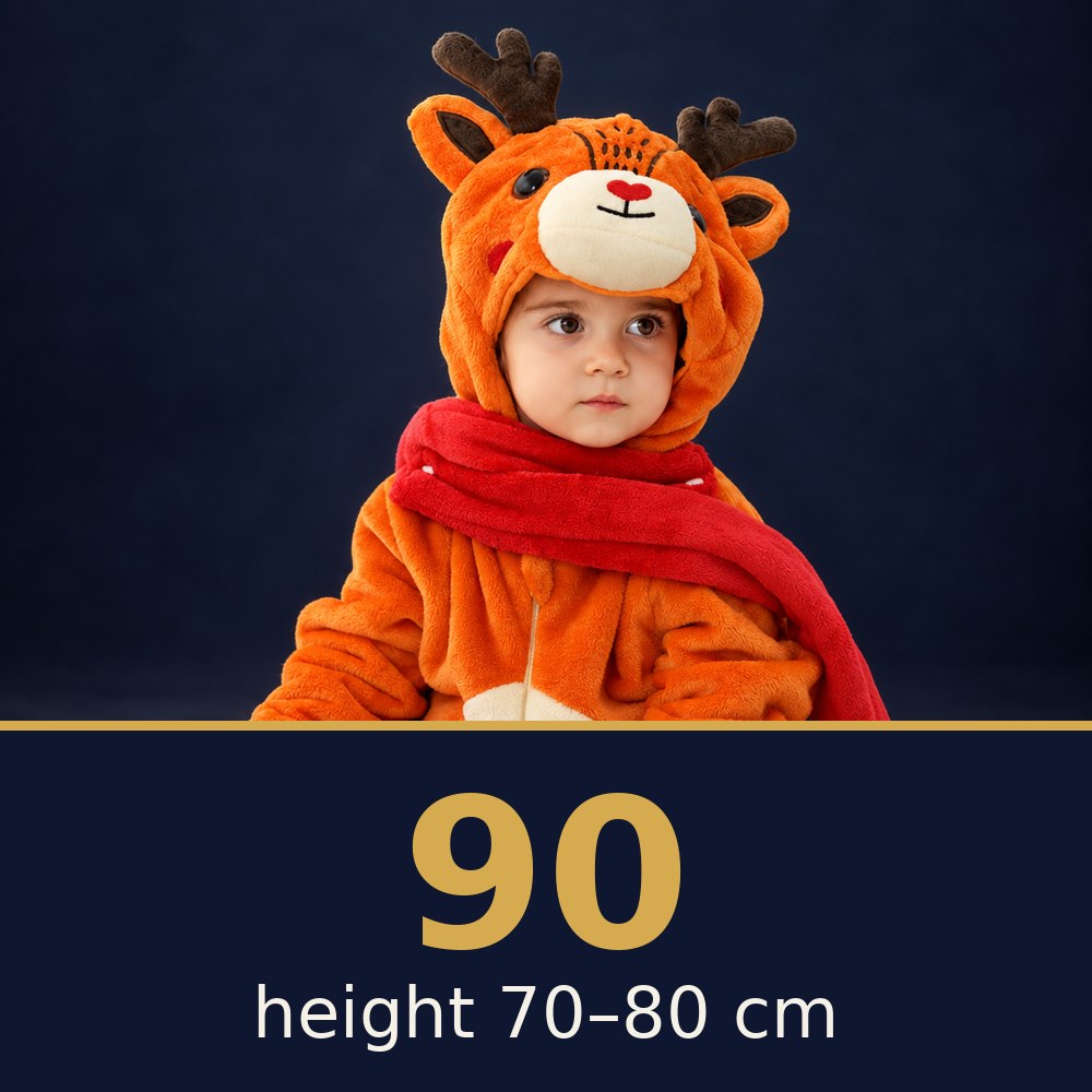 Solis Critter Onesie Reindeer — size 90 · height 70–80 cm