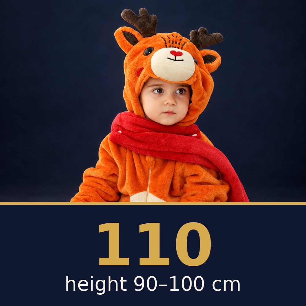 Solis Critter Onesie Reindeer — size 110 · height 90–100 cm