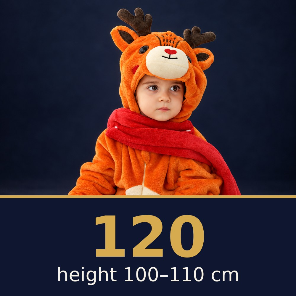 Solis Critter Onesie Reindeer — size 120 · height 100–110 cm