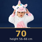 Solis Critter Onesie White Unicorn — size 70 · height 56–66 cm