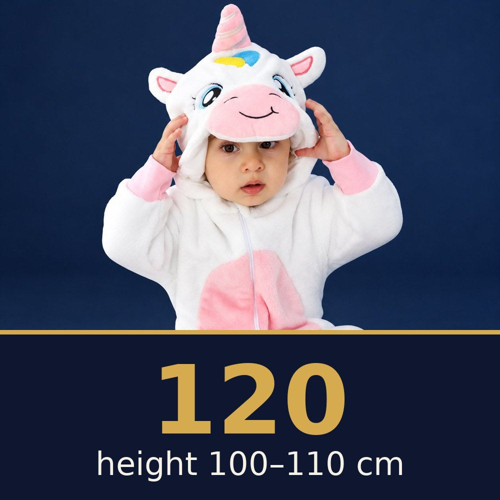 Solis Critter Onesie White Unicorn — size 120 · height 100–110 cm