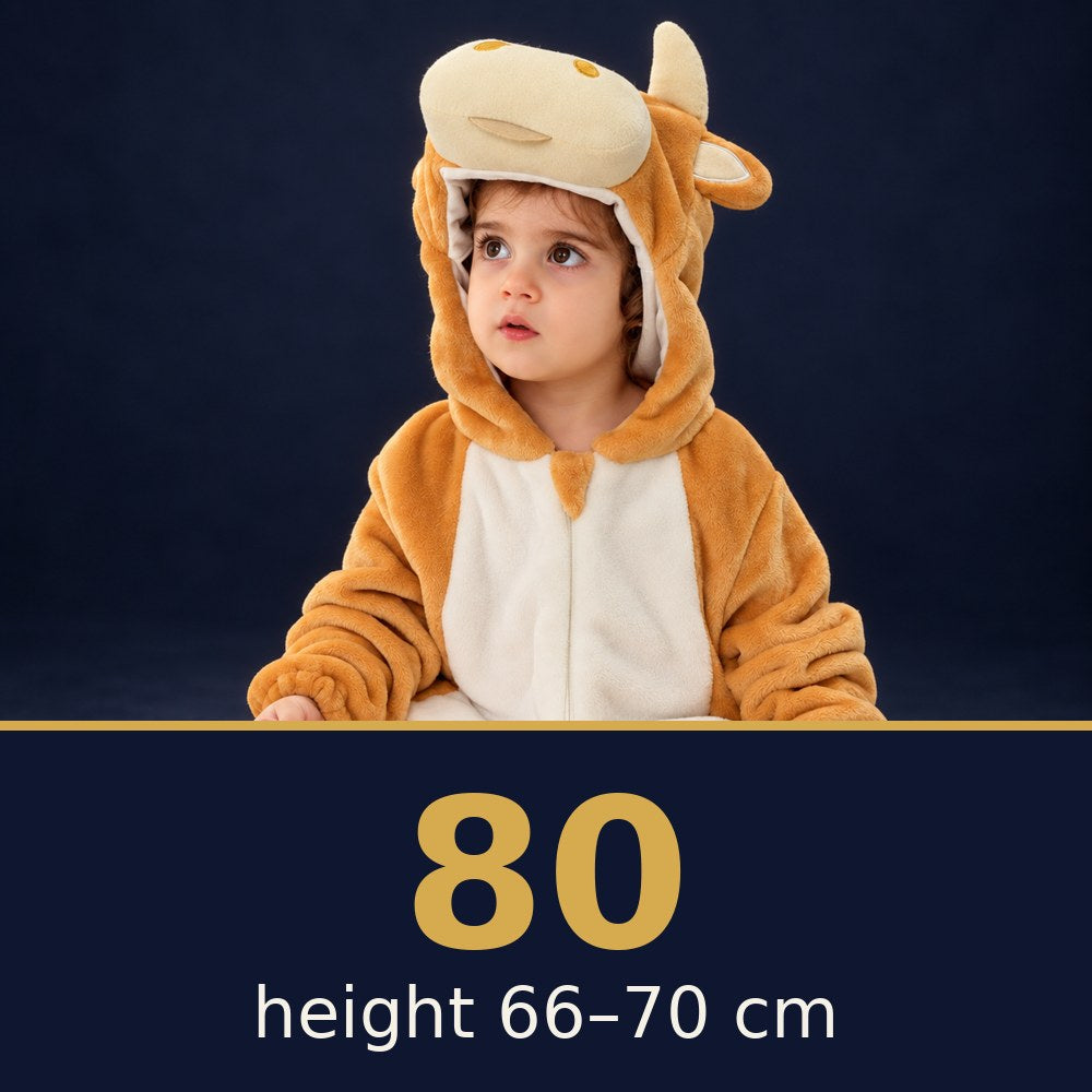Solis Critter Onesie Yellow Calf — size 80 · height 66–70 cm