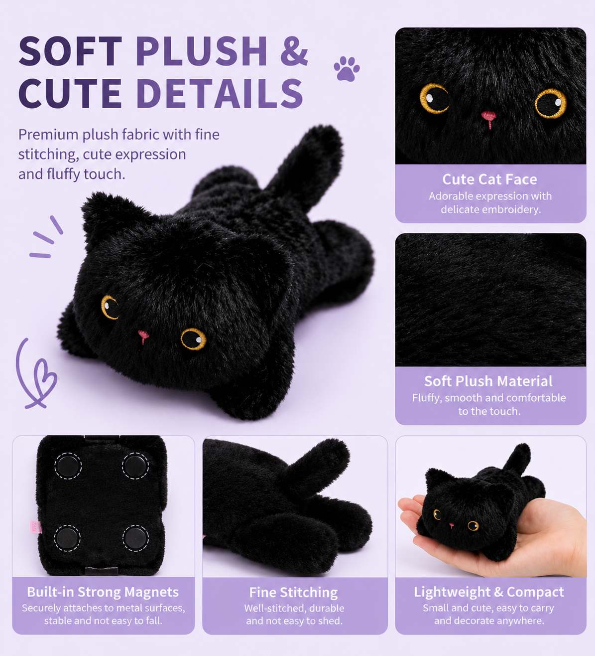 Solis Cruiser Pals magnetic car plush — soft plush with built-in strong magnets, fine stitching, lightweight