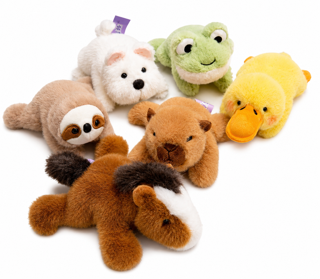 Solis Cruiser Pals magnetic car plush — group of magnetic plush animals: sloth, horse, frog, duck, capybara