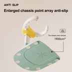 Solis Duckling Bath Stand: anti-slip suction pads under the base