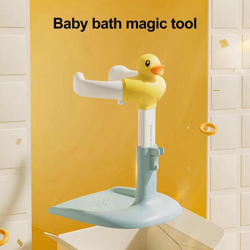 Solis Duckling Bath Stand: duck handrail and base, front view