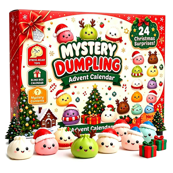 Calendrier de l'Avent squishy raviolis mystère — Solis Dumpling, coffret complet