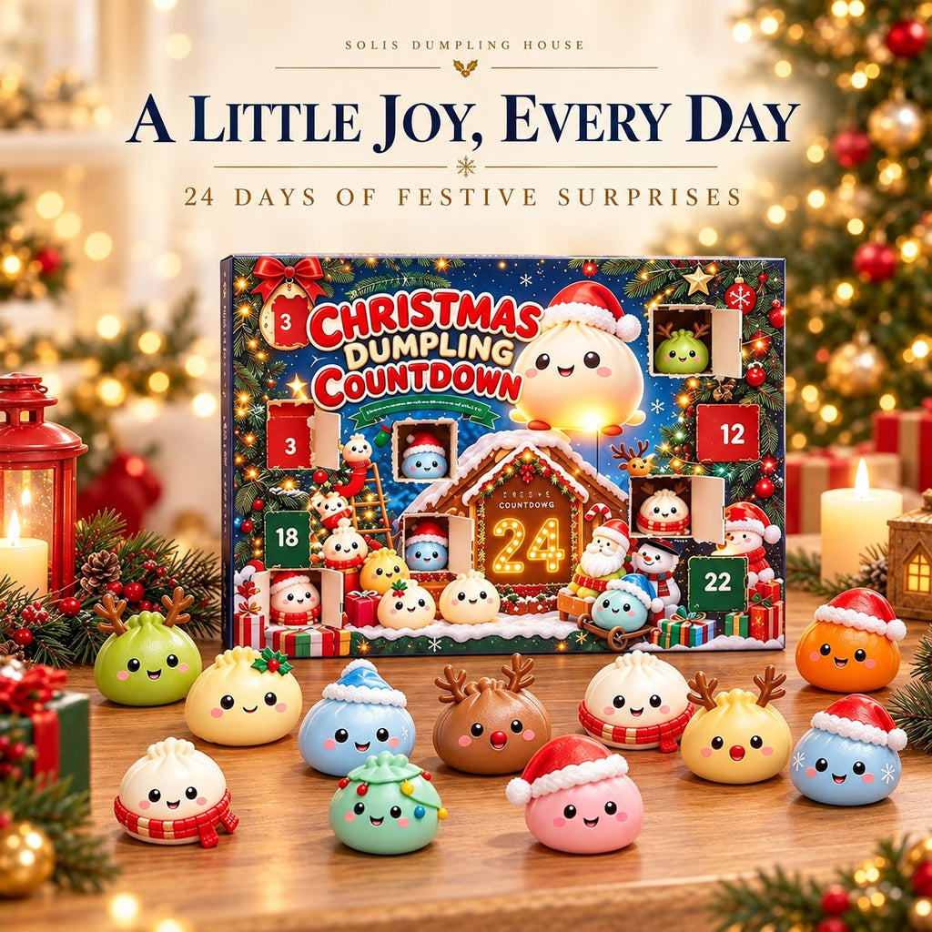 Solis Dumpling House — dumpling squishy Christmas countdown box with numbered doors