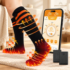 Solis Emberstride — knee-high heated socks with the phone app and two rechargeable battery packs