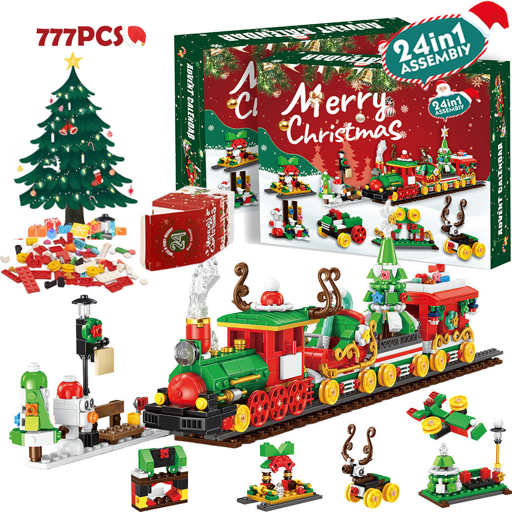 Christmas Train Building Blocks Advent Calendar, 777 Pieces — Solis Express 777, full set