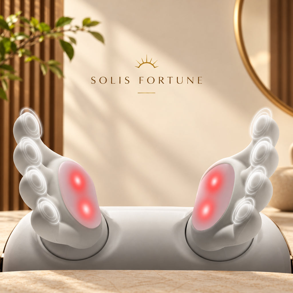 Solis Fivegrip — five finger neck massager: two silicone hands with warm palm pads