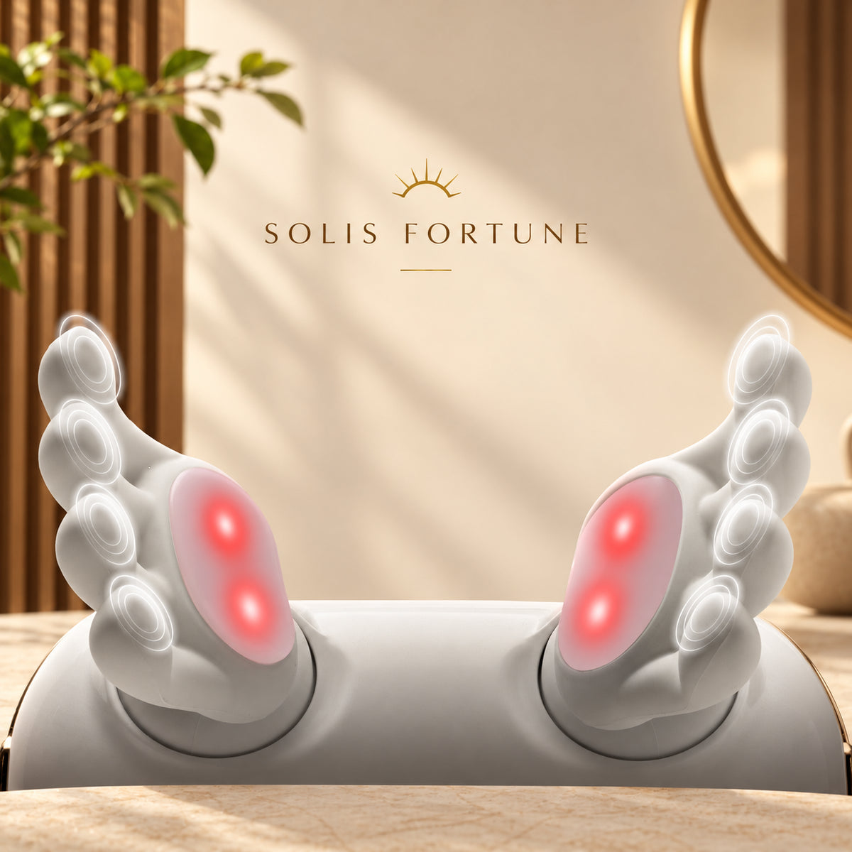 Solis Fivegrip — five finger neck massager: two silicone hands with warm palm pads