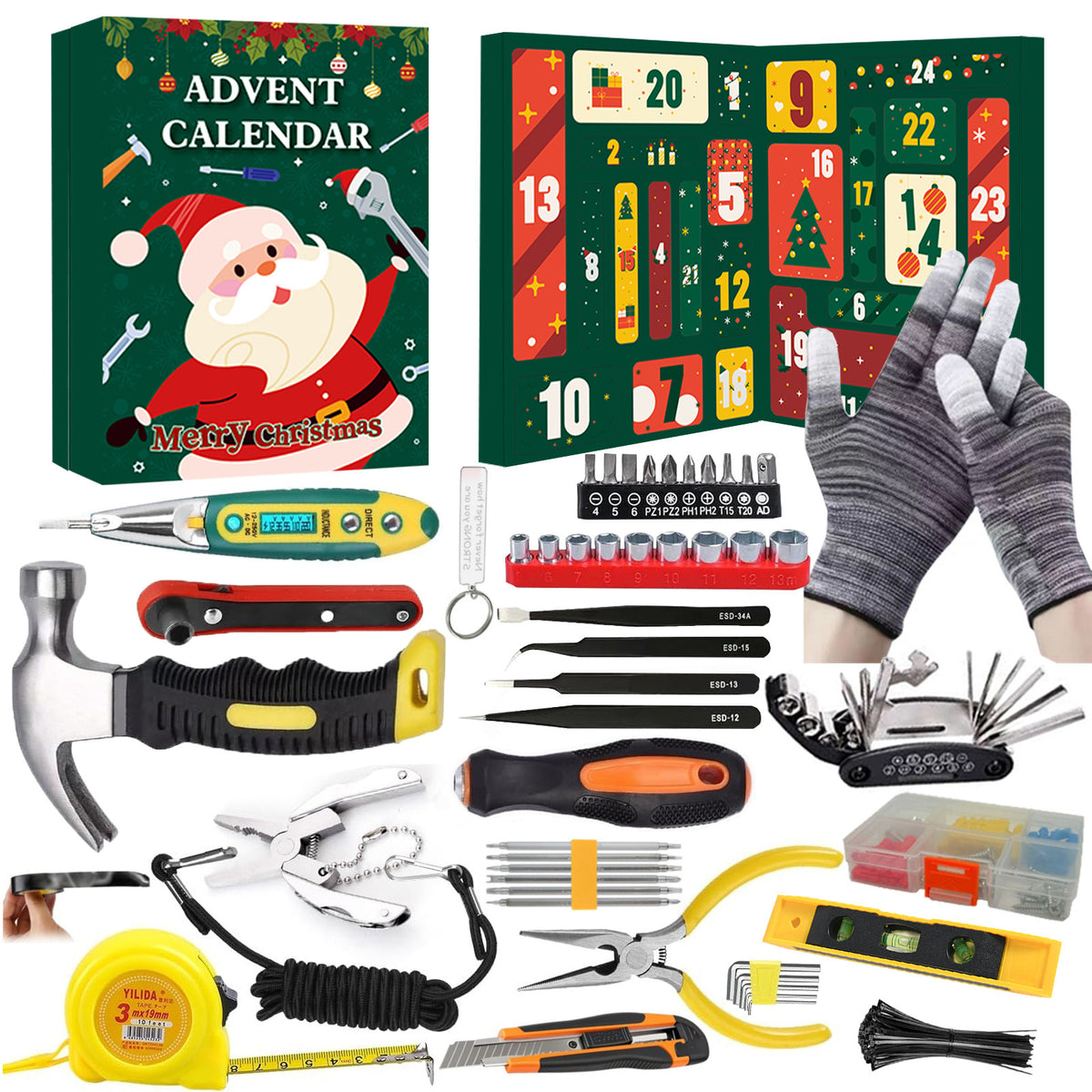 Tool Kit Advent Calendar for Men — Solis Fix-It, full set
