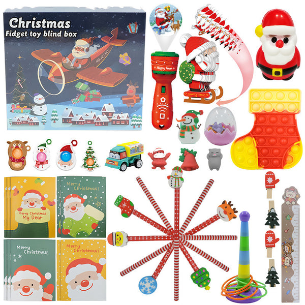 Calendrier boîtes mystère de jouets fidget de Noël — Solis Flight Deck, coffret complet