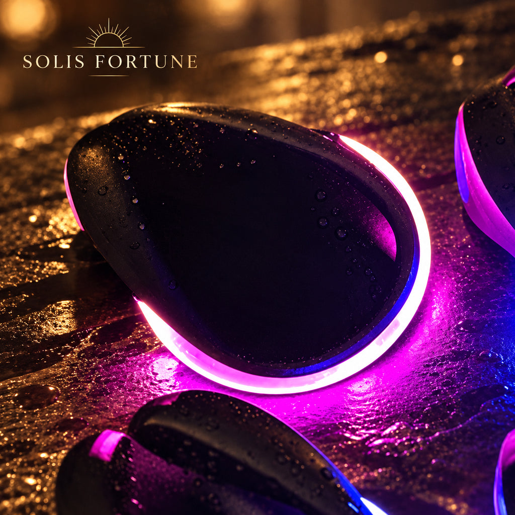 Solis Glowstep — Pink: shoe clip light with a glowing pink heel strip