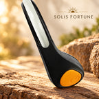 Solis Glowstep — side view of the shoe clip light: light strip and power button