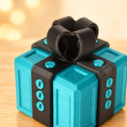 Solis Gotcha Box — Teal & Black — prank gift box with screws
