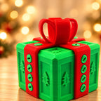 Solis Gotcha Box — Christmas Tree Green & Red — prank gift box with screws