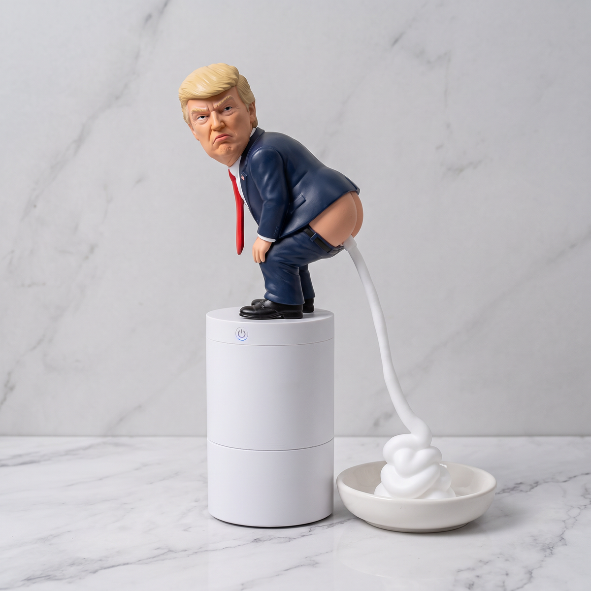 Solis — Presidential soap dispenser: press the button and the foam comes out the back