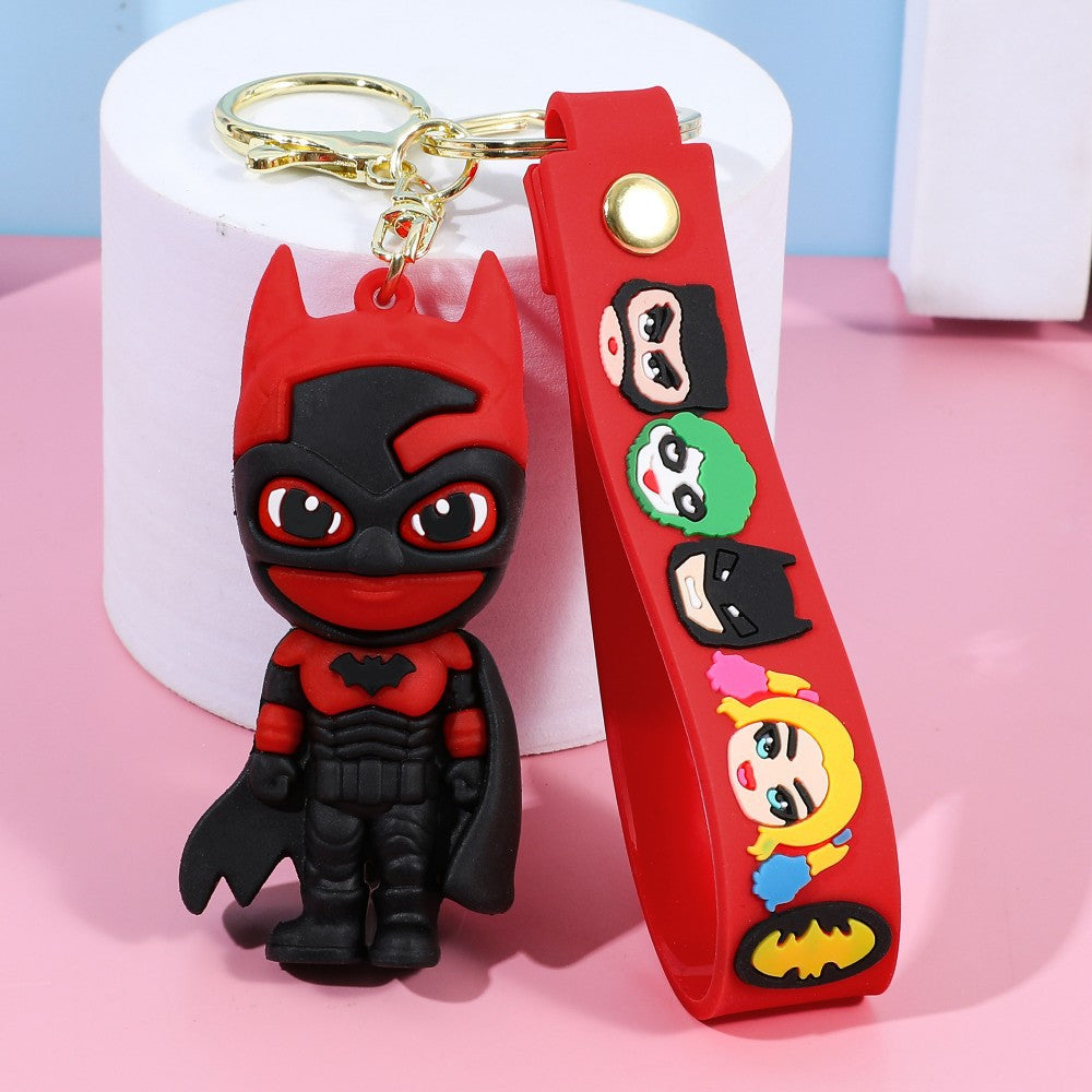 Solis Hero Keyrings silicone keychain — Catwoman (Red)