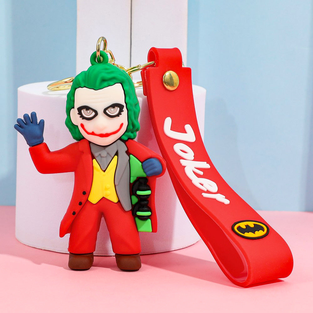 Solis Hero Keyrings silicone keychain — Joker (Red Suit)