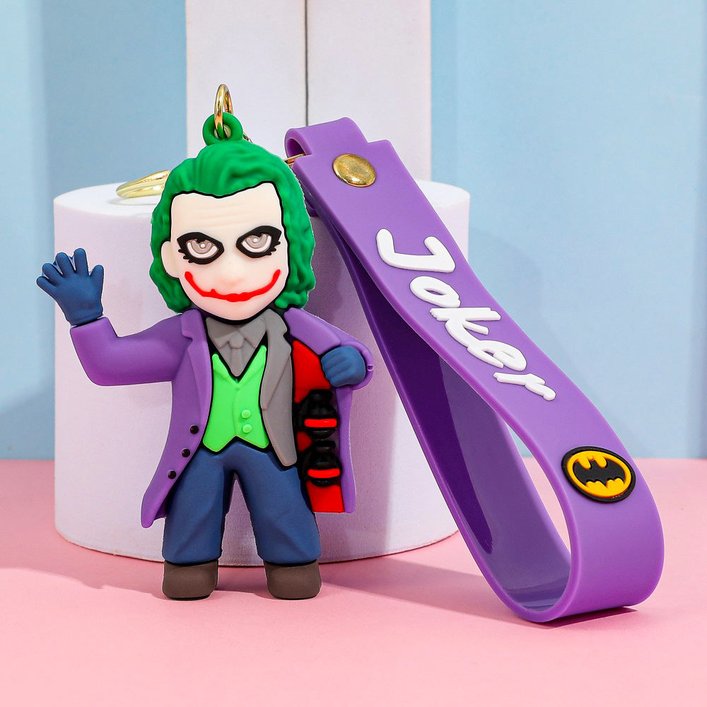 Solis Hero Keyrings silicone keychain — Joker (Purple Suit)