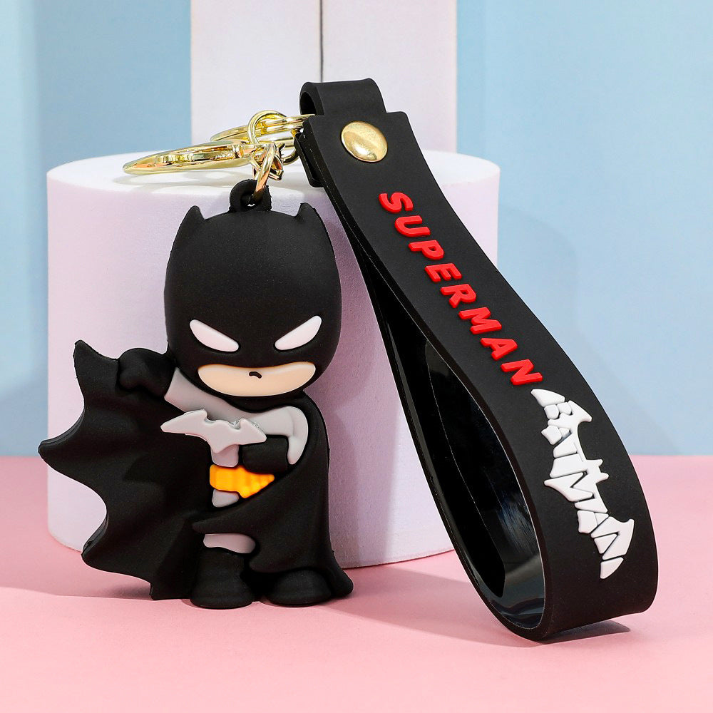 Solis Hero Keyrings silicone keychain — Batman (Caped Chibi)