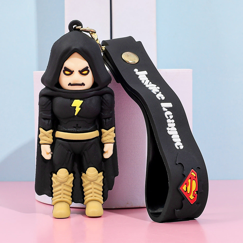 Solis Hero Keyrings silicone keychain — Black Adam