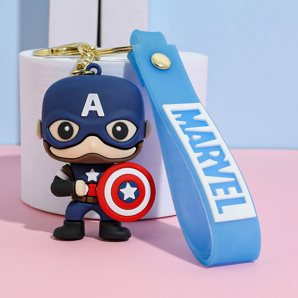 Solis Hero Keyrings Avengers Edition silicone keychain — Captain America (Chibi)