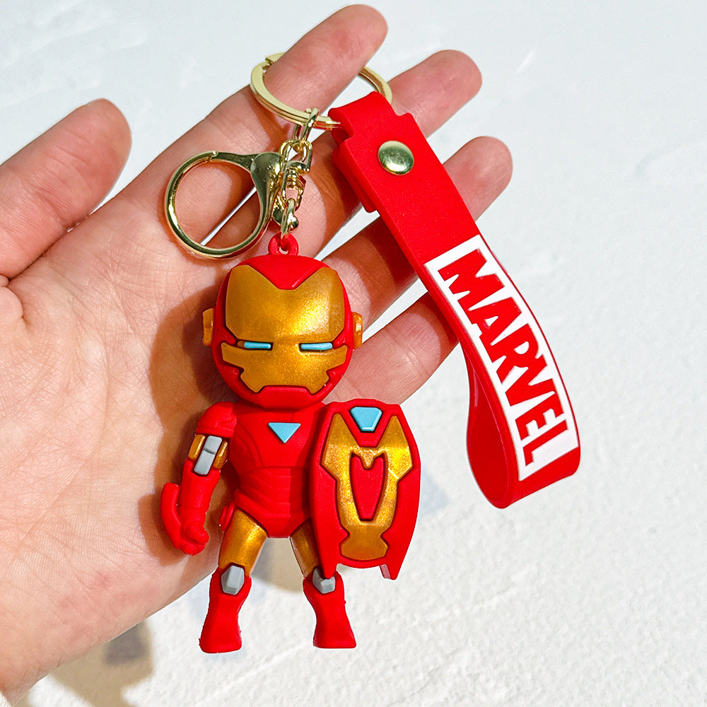 Solis Hero Keyrings Avengers Edition silicone keychain — Iron Man (Shield)
