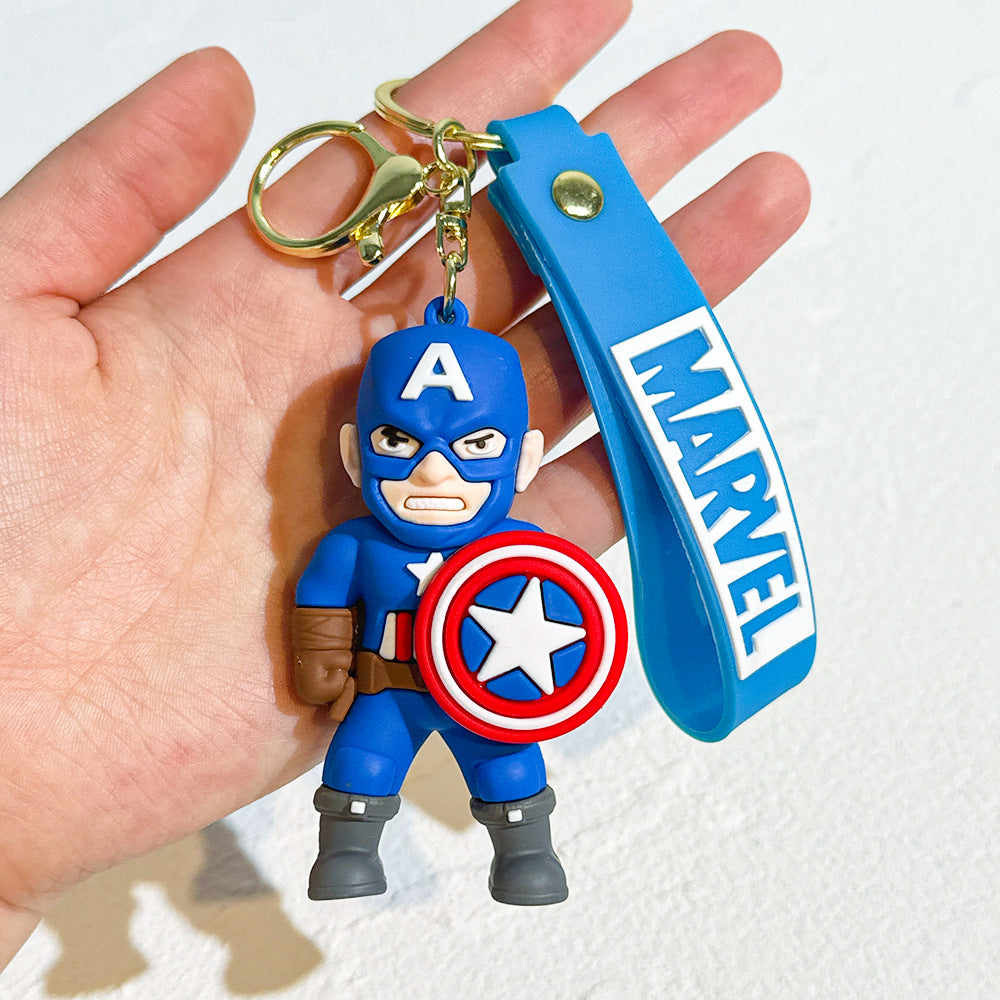 Solis Hero Keyrings Avengers Edition silicone keychain — Captain America (Mini)