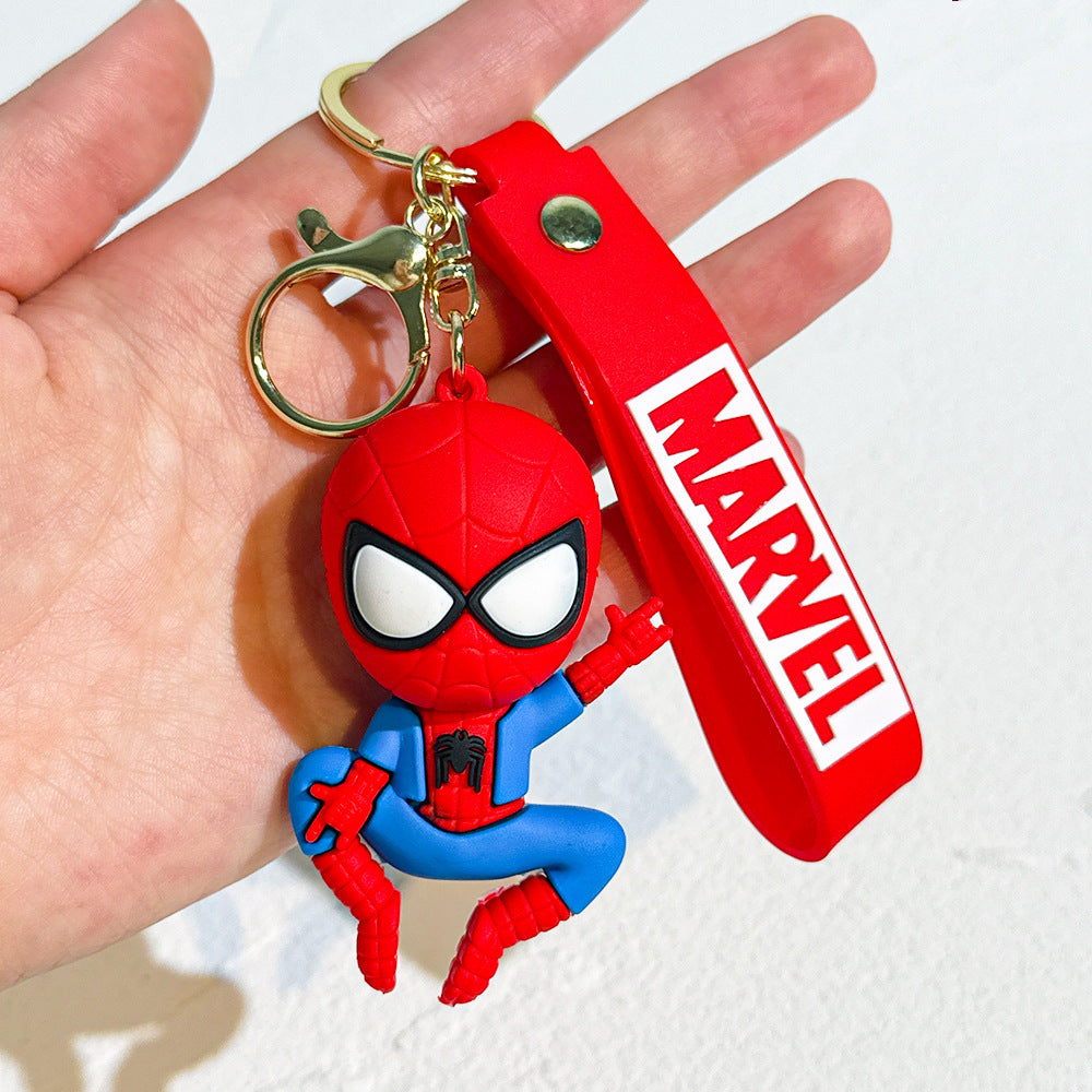Solis Hero Keyrings Avengers Edition silicone keychain — Spider-Man (Leaping)