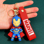 Solis Hero Keyrings Avengers Edition silicone keychain — Iron Man Armor 4 (Blue)