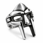 Solis Hero Rings — Doom: Doom ring — Doom's iron mask in polished and darkened stainless steel.